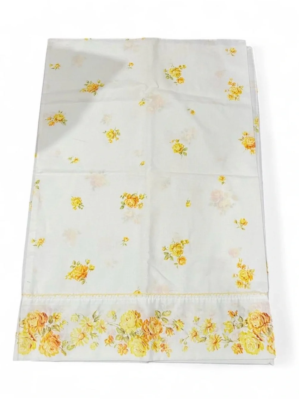 Vintage 70’s Floral Yellow Rose Pillowcases
